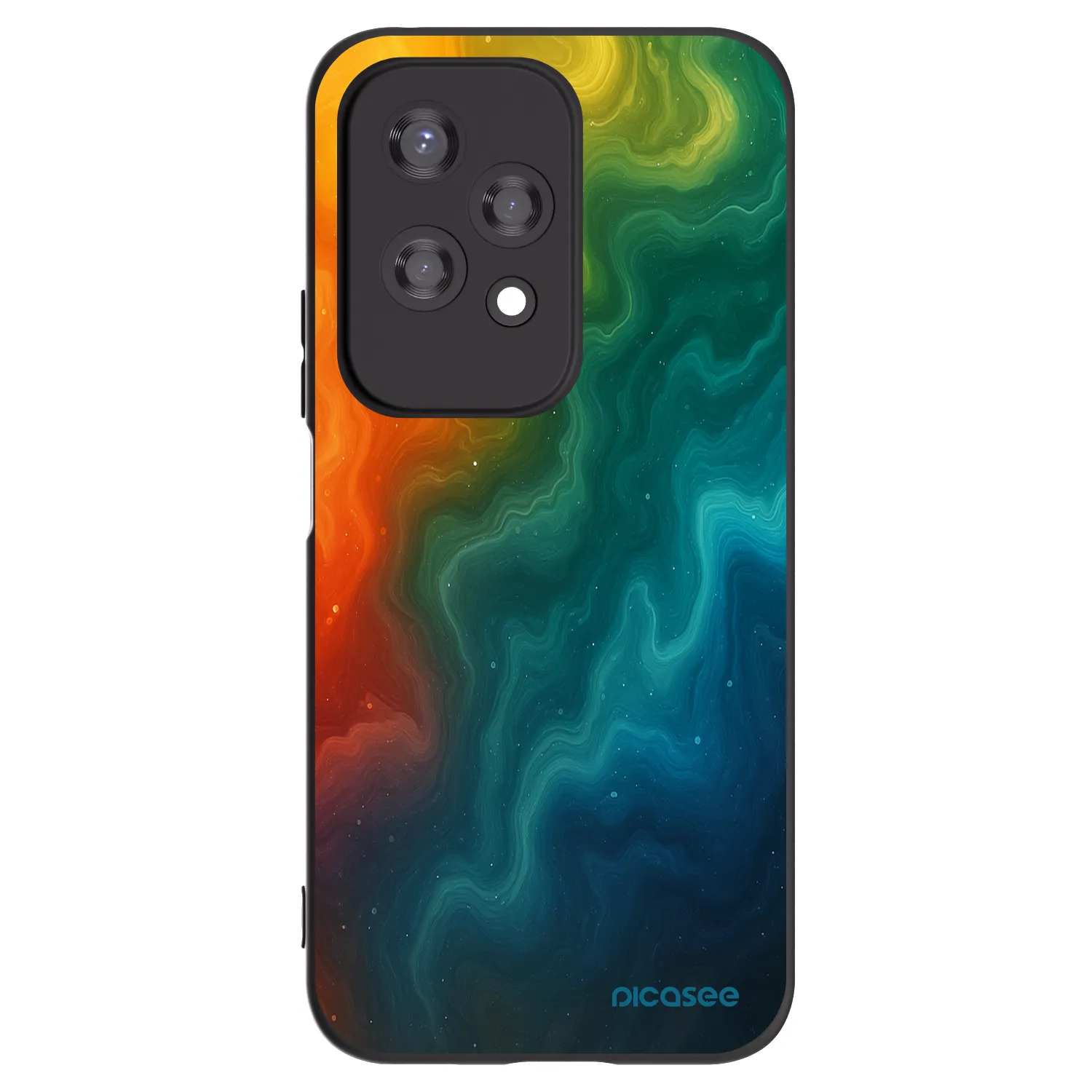 Picasee Honor 200 Lite Hülle - Schwarzes Silikon - Solar