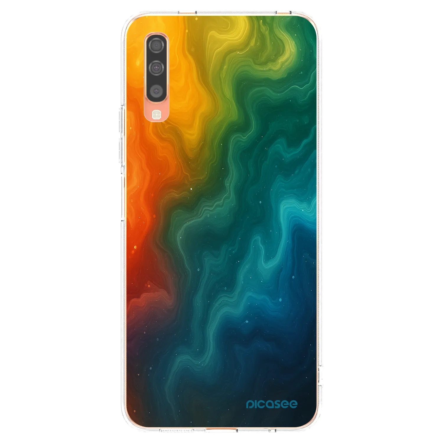 Picasee Samsung Galaxy A70 A705F Hülle - Transparentes Silikon - Solar