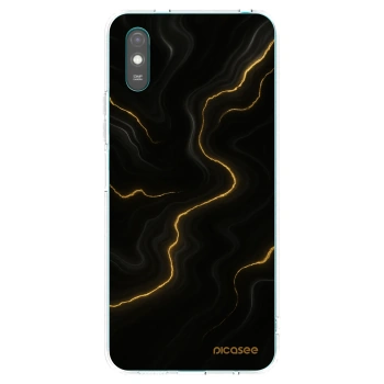 Picasee Xiaomi Redmi 9A Hülle - Transparentes Silikon - Thunder