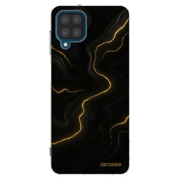 Picasee Samsung Galaxy A12 A125F Hülle - Transparentes Silikon - Thunder