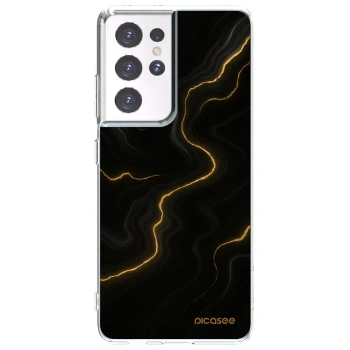 Picasee Samsung Galaxy S21 Ultra 5G G998B Hülle - Transparentes Silikon - Thunder