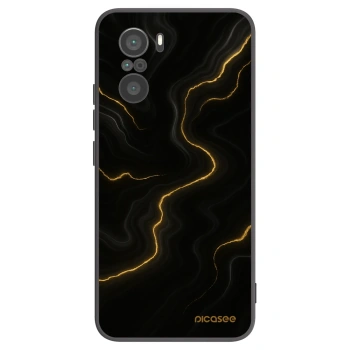Picasee Xiaomi Poco F3 Hülle - Schwarzes Silikon - Thunder