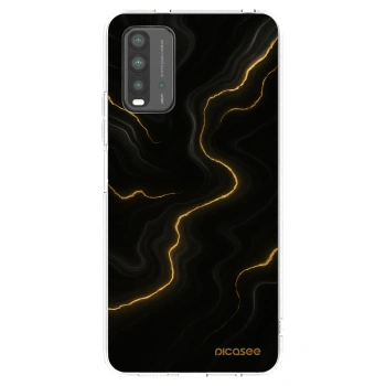 Picasee Xiaomi Redmi 9T Hülle - Schwarzes Silikon - Thunder