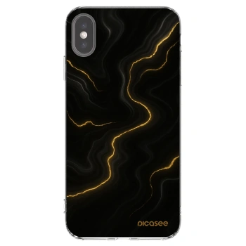Picasee Apple iPhone XS Max Hülle - Transparentes Silikon - Thunder