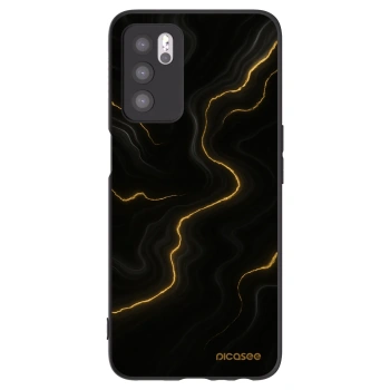 Picasee OPPO A16 Hülle - Schwarzes Silikon - Thunder