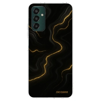 Picasee Samsung Galaxy M13 M135F Hülle - Transparentes Silikon - Thunder