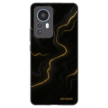 Picasee Xiaomi 12T Pro Hülle - Schwarzes Silikon - Thunder