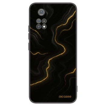 Picasee Xiaomi Poco M4 Pro Hülle - Schwarzes Silikon - Thunder
