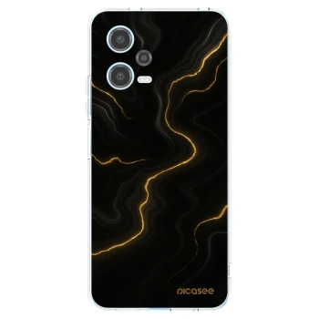 Picasee Xiaomi Redmi Note 12 5G Hülle - Transparentes Silikon - Thunder