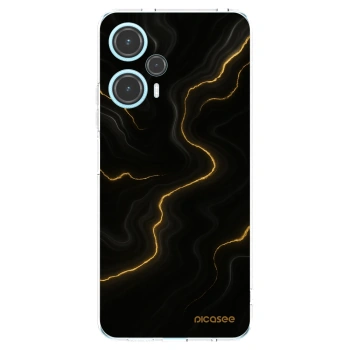 Picasee Xiaomi Poco F5 Hülle - Transparentes Silikon - Thunder