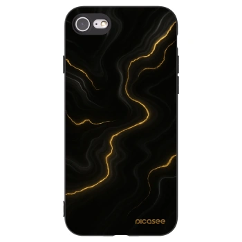 Picasee Apple iPhone 7 Hülle - Schwarzes Silikon - Thunder