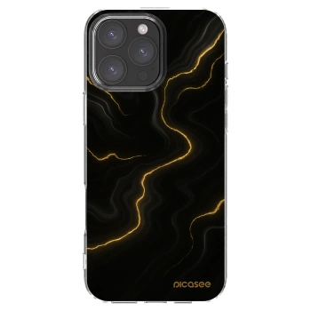 Picasee Apple iPhone 16 Pro Max Hülle - Transparentes Silikon - Thunder