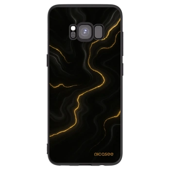 Picasee Samsung Galaxy S8 G950F Hülle - Schwarzes Silikon - Thunder