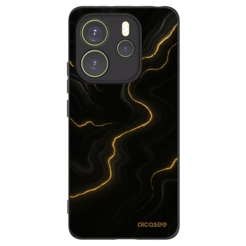 Picasee Xiaomi Redmi Note 14 4G Hülle - Schwarzes Silikon - Thunder