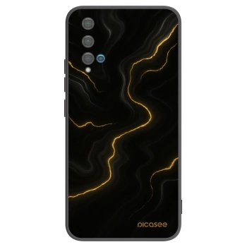 Picasee Huawei Nova 5T Hülle - Schwarzes Silikon - Thunder