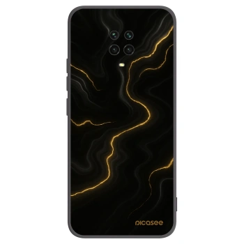 Picasee Xiaomi Redmi Note 9 Pro Hülle - Schwarzes Silikon - Thunder