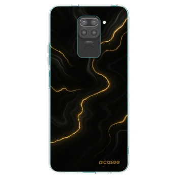 Picasee Xiaomi Redmi Note 9 Hülle - Schwarzes Silikon - Thunder