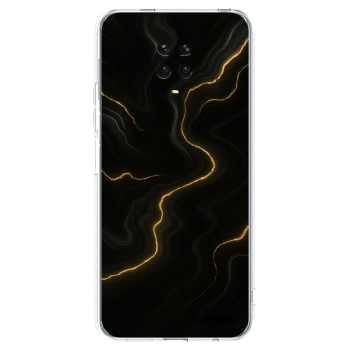 Picasee Xiaomi Redmi Note 9S Hülle - Transparentes Silikon - Thunder