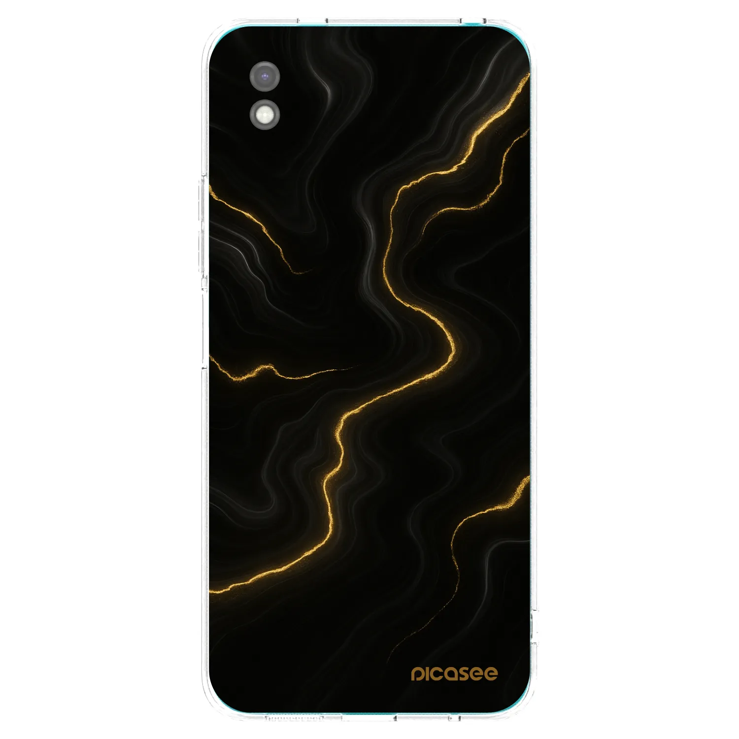 Picasee Xiaomi Redmi 9A Hülle - Schwarzes Silikon - Thunder