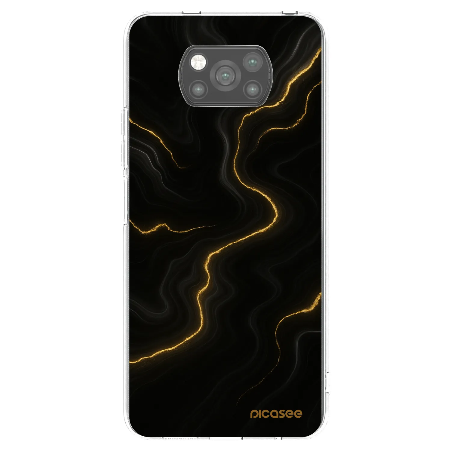 Picasee Xiaomi Poco X3 Hülle - Schwarzes Silikon - Thunder