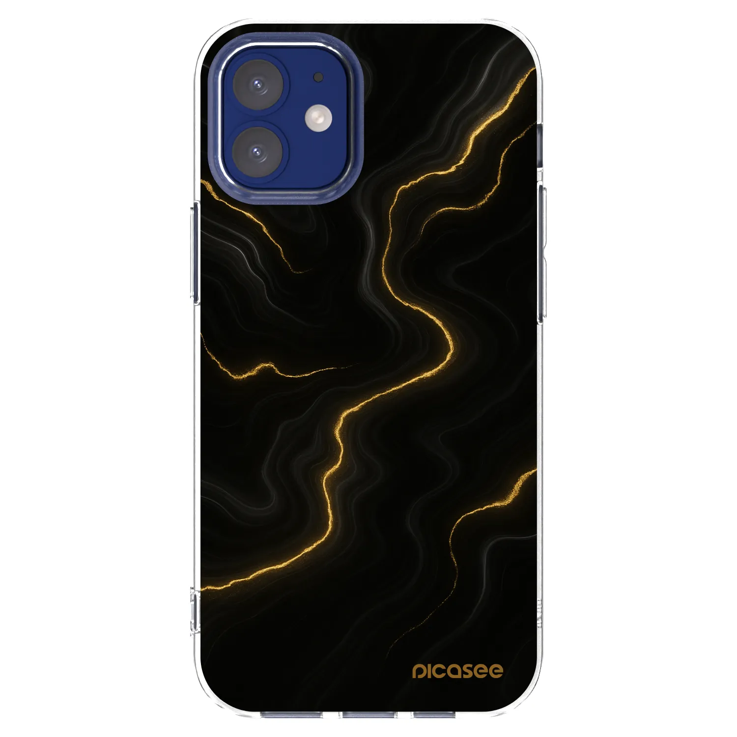 Picasee Apple iPhone 12 mini Hülle - Transparentes Silikon - Thunder