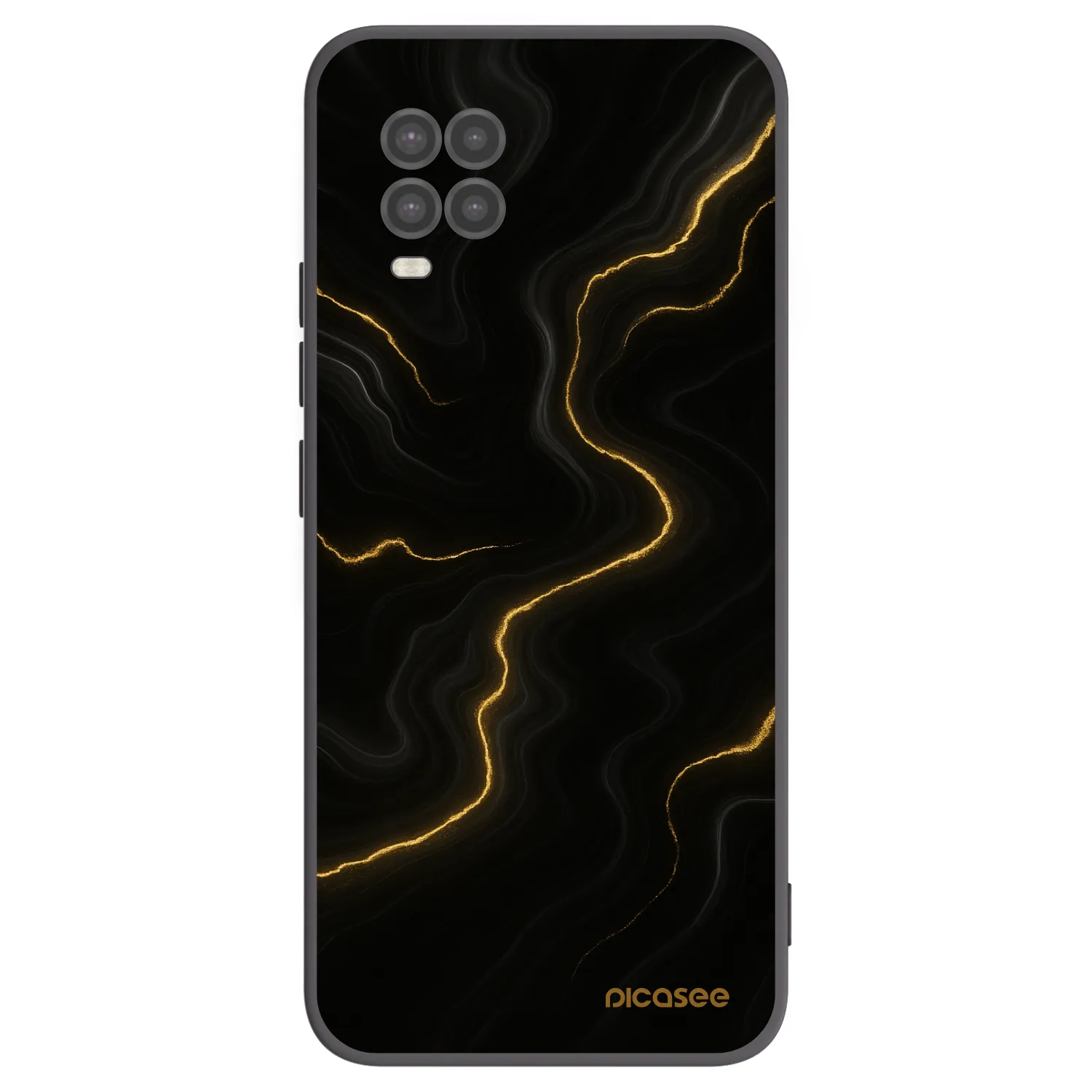 Picasee Xiaomi Mi 10 Lite Hülle - Schwarzes Silikon - Thunder