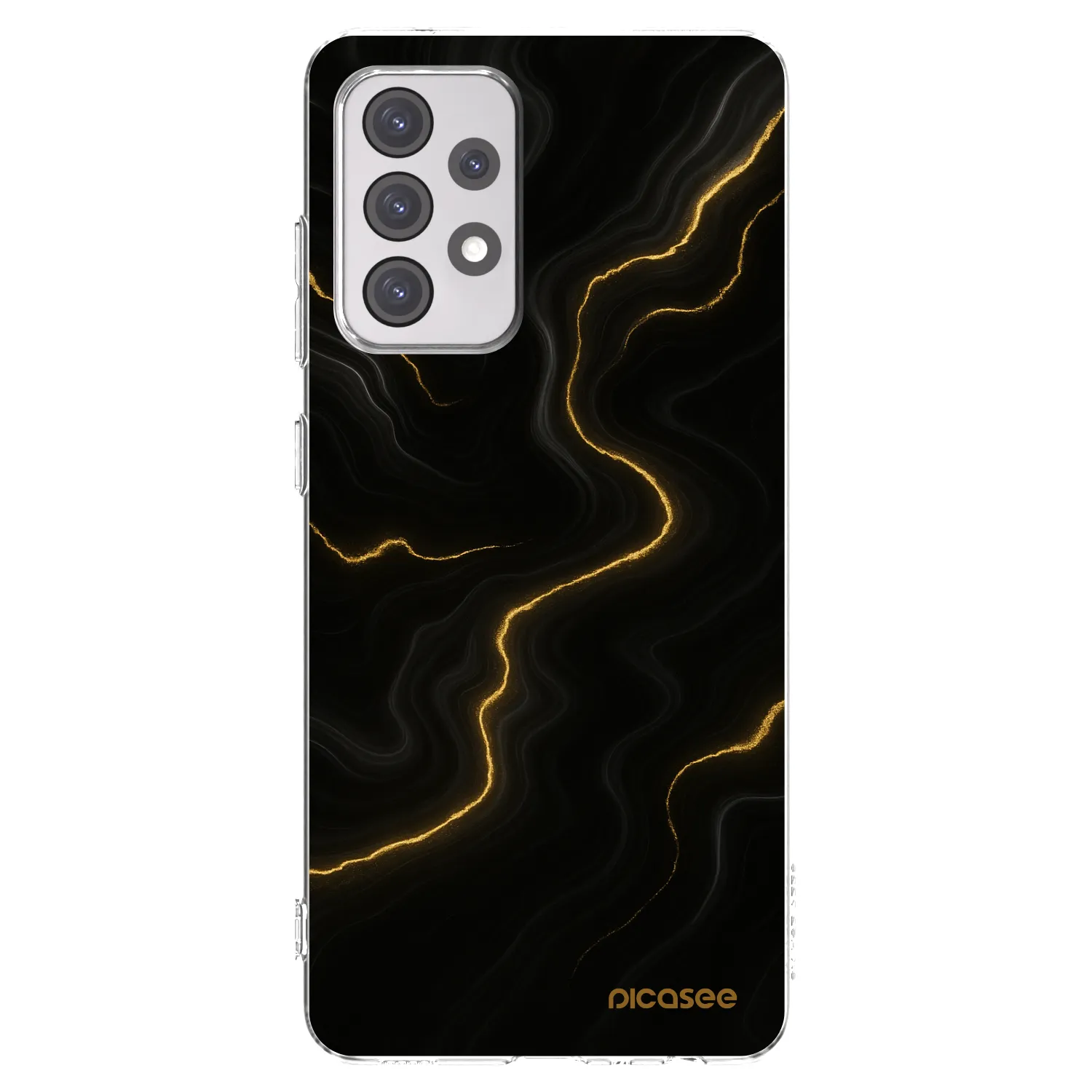 Picasee Samsung Galaxy A52 5G A525F Hülle - Transparentes Silikon - Thunder