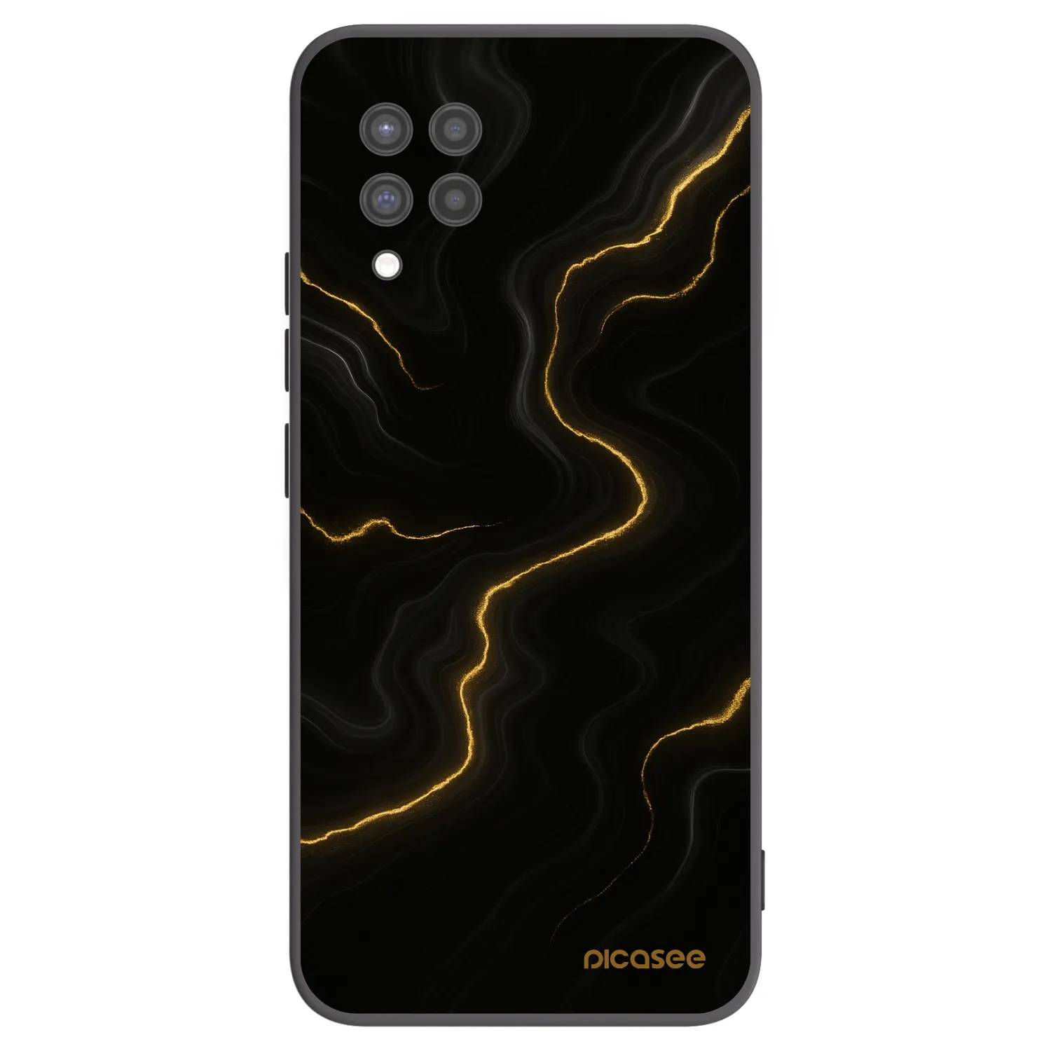 Picasee Samsung Galaxy A42 A426B Hülle - Schwarzes Silikon - Thunder