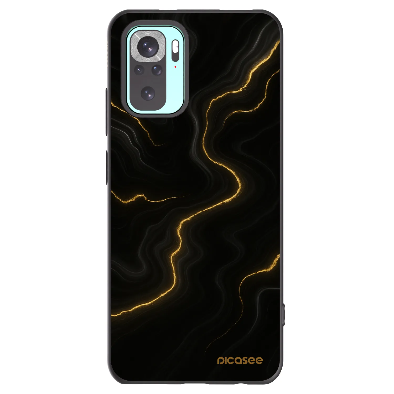 Picasee Xiaomi Redmi Note 10 Pro Hülle - Schwarzes Silikon - Thunder