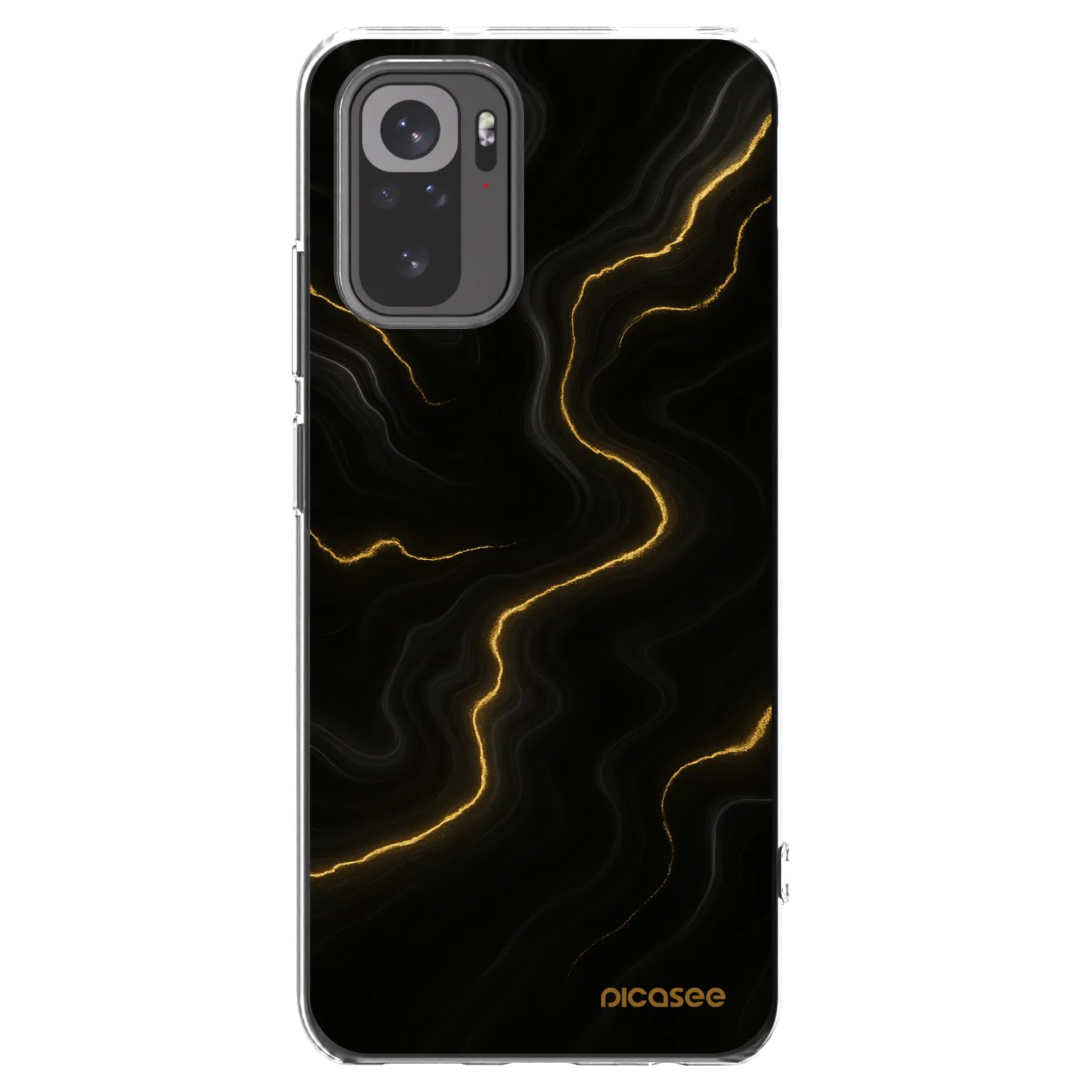 Picasee Xiaomi Redmi Note 10S Hülle - Transparentes Silikon - Thunder