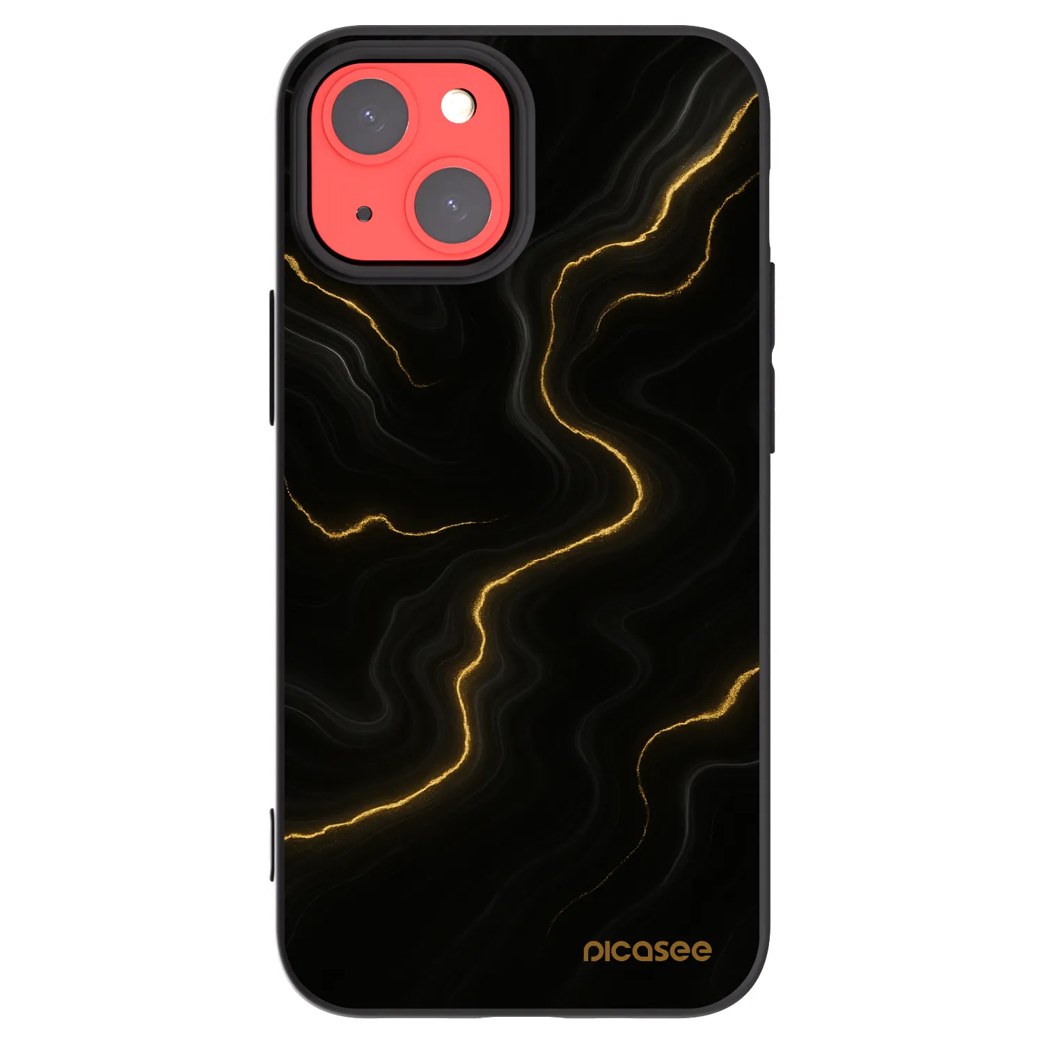 Picasee Apple iPhone 13 mini Hülle - Schwarzes Silikon - Thunder