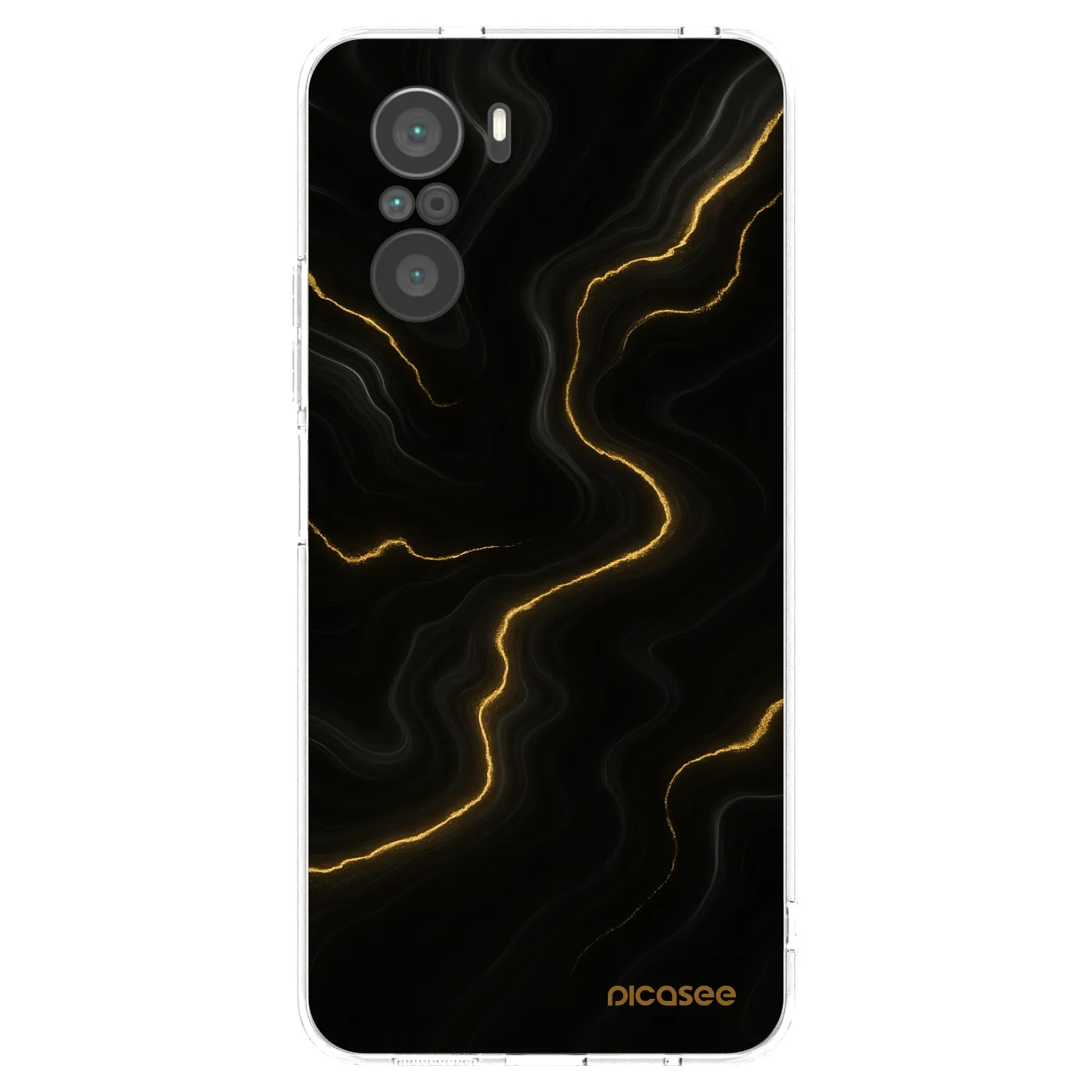Picasee Xiaomi Poco F3 Hülle - Transparentes Silikon - Thunder