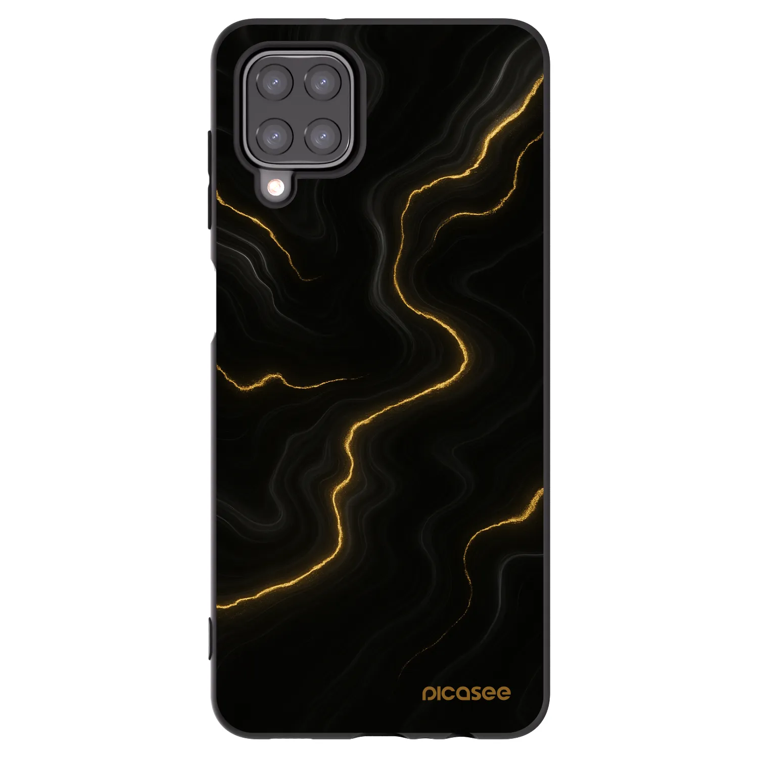 Picasee Samsung Galaxy M12 M127F Hülle - Schwarzes Silikon - Thunder