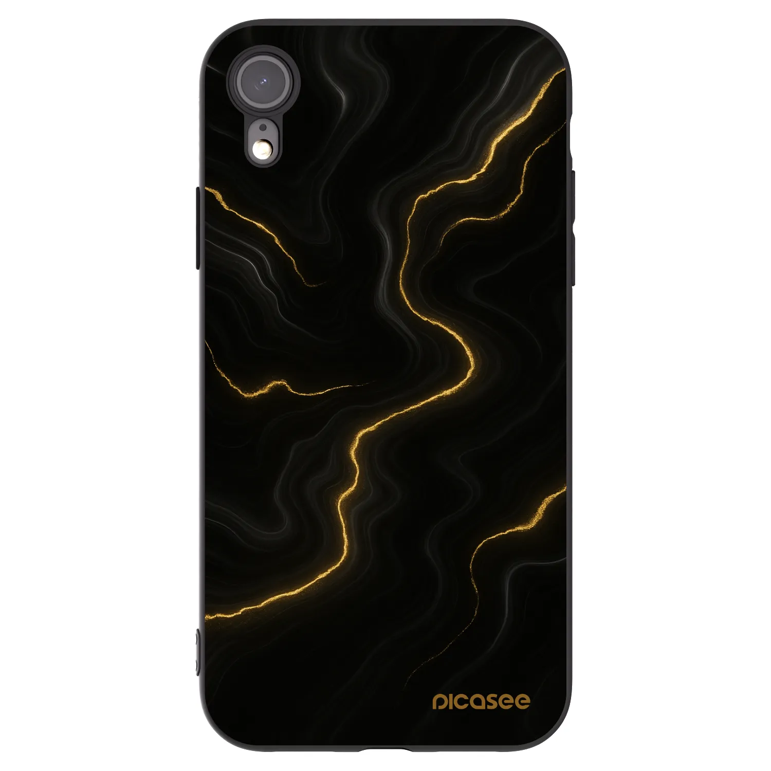 Picasee Apple iPhone XR Hülle - Schwarzes Silikon - Thunder