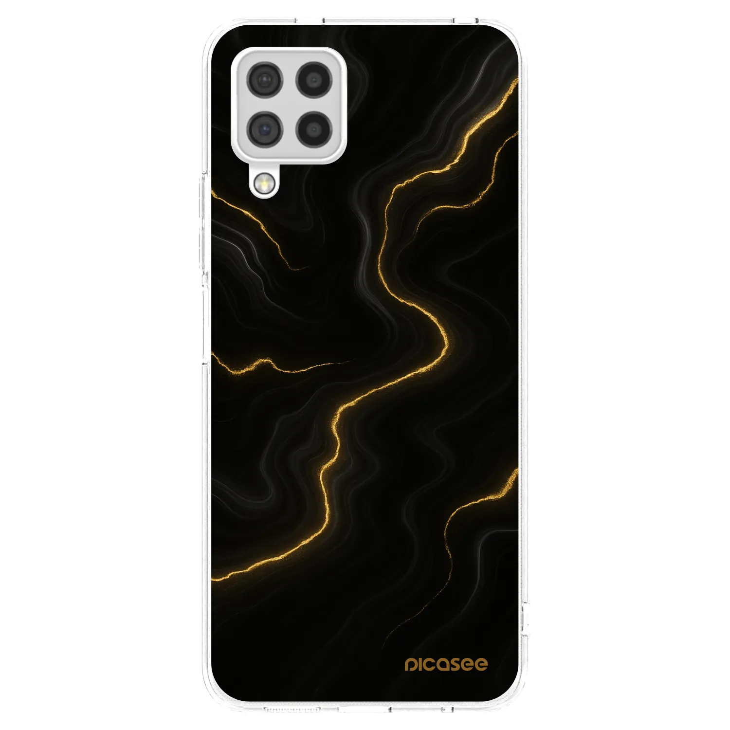 Picasee Samsung Galaxy A22 A225F 4G Hülle - Transparentes Silikon - Thunder