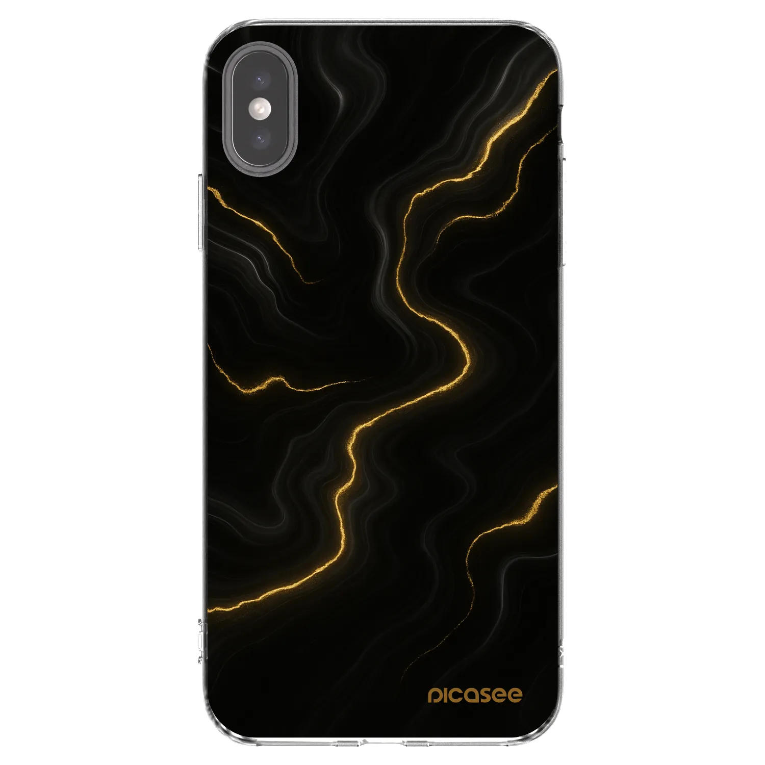 Picasee Apple iPhone XS Max Hülle - Transparentes Silikon - Thunder
