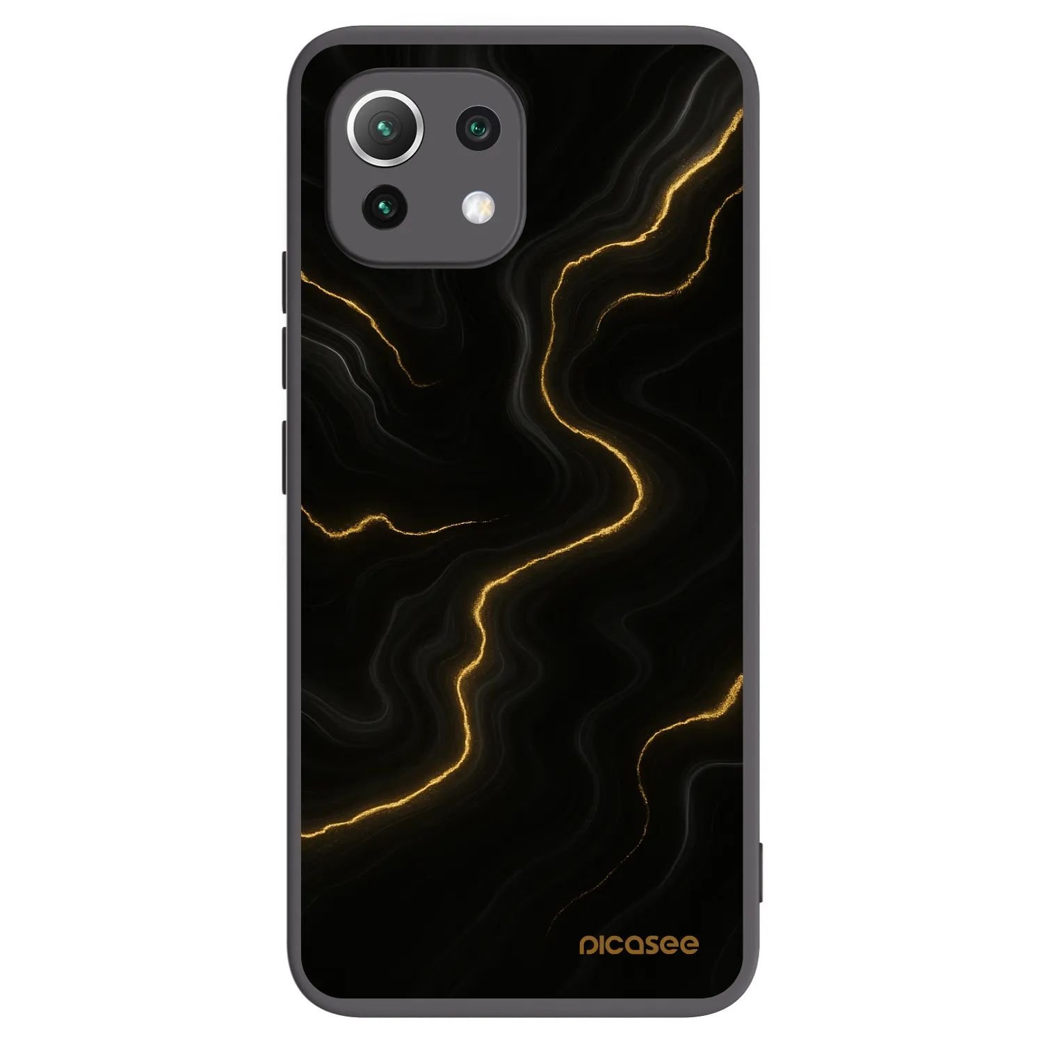 Picasee Xiaomi 11 Lite 5G NE Hülle - Schwarzes Silikon - Thunder