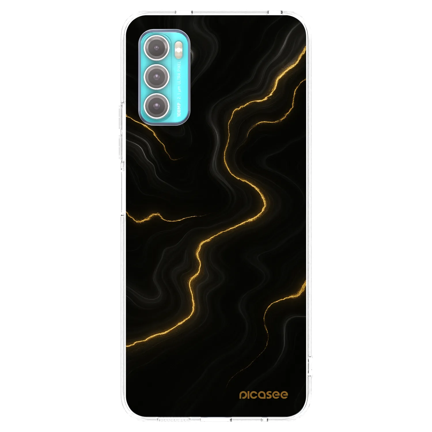 Picasee Motorola Moto G60 Hülle - Transparentes Silikon - Thunder