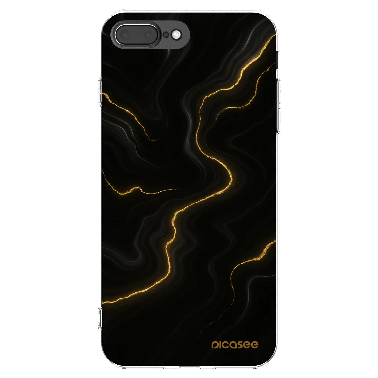 Picasee Apple iPhone 7 Plus Hülle - Transparentes Silikon - Thunder
