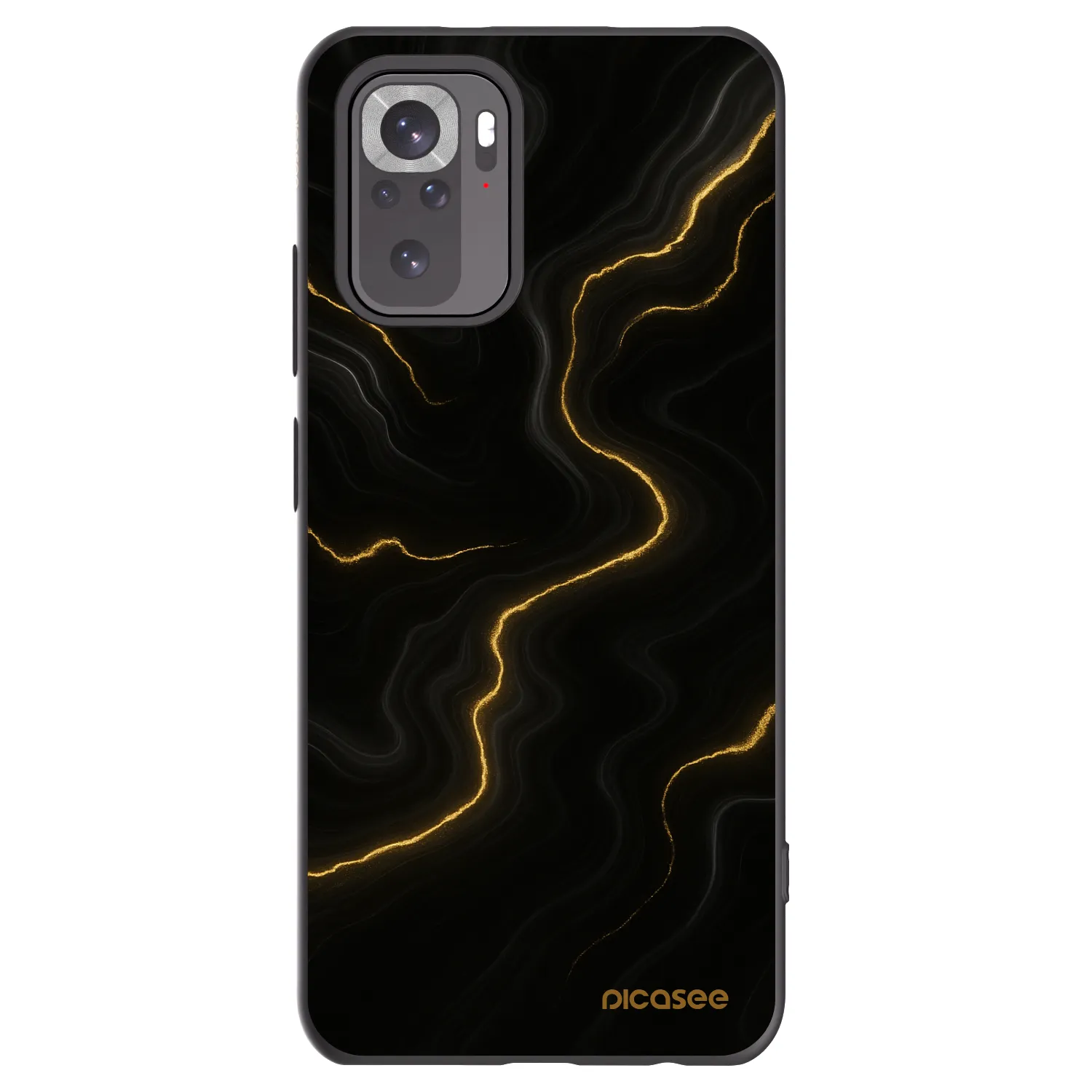 Picasee Xiaomi Redmi Note 11S 4G Hülle - Schwarzes Silikon - Thunder