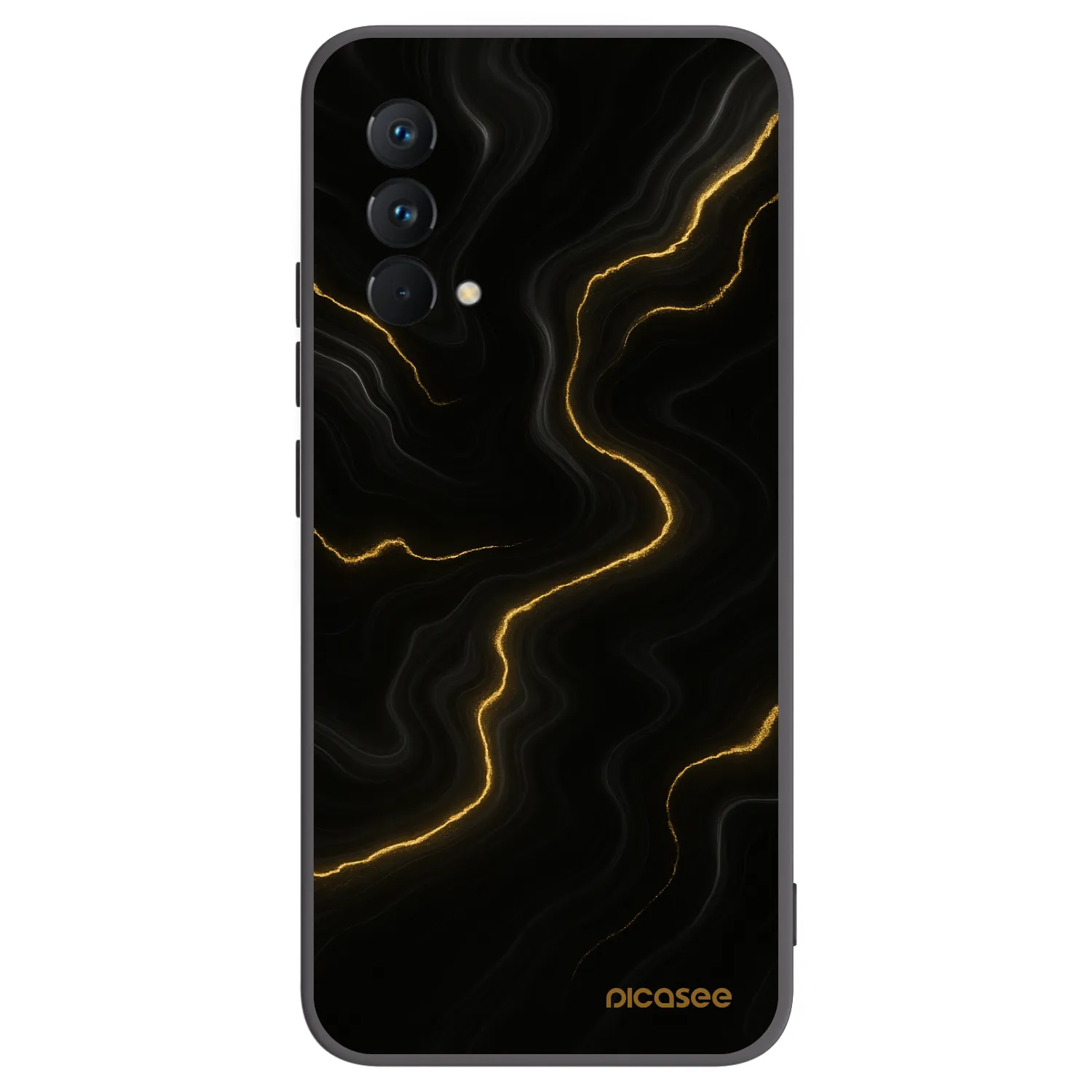 Picasee Realme GT Master Edition 5G Hülle - Schwarzes Silikon - Thunder