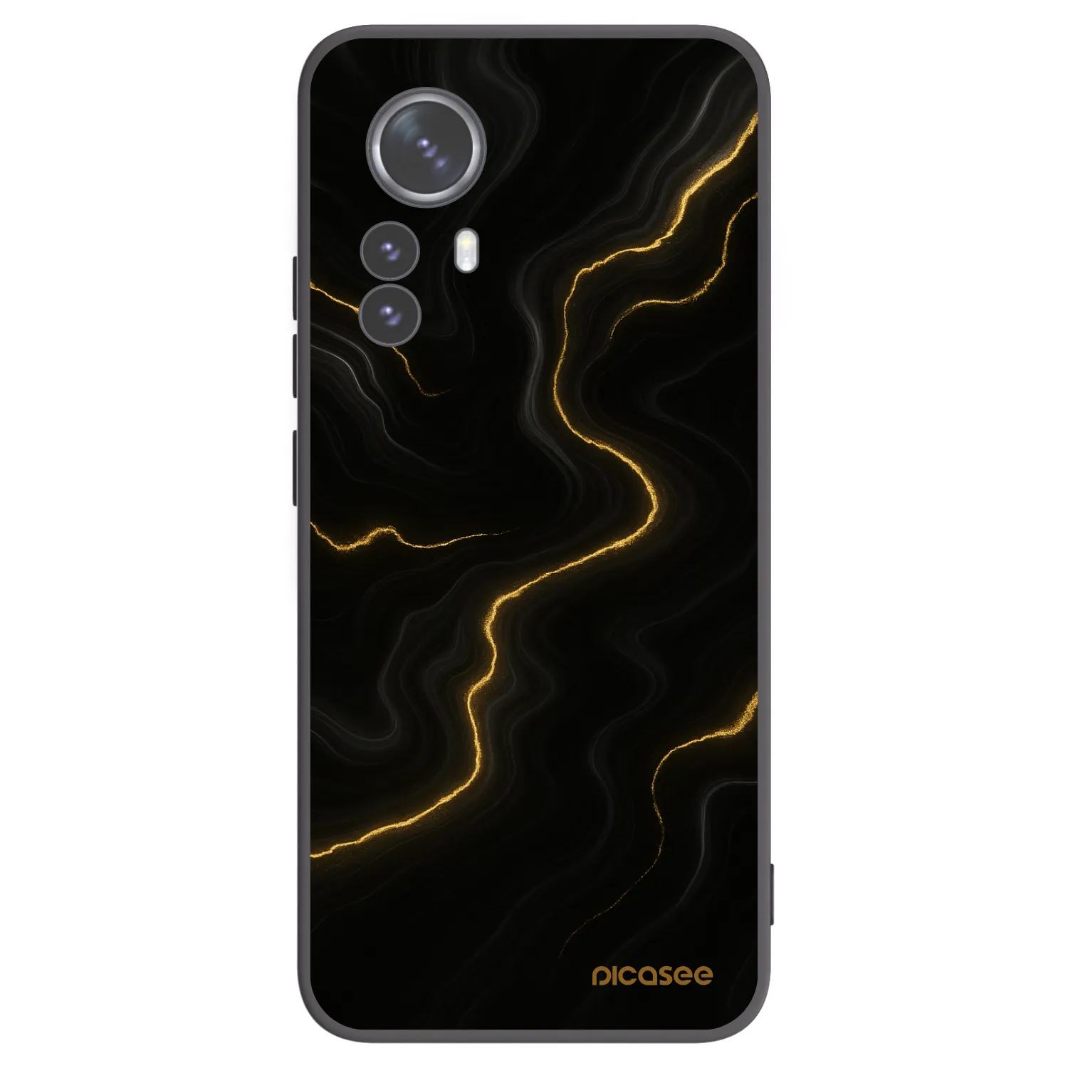 Picasee Xiaomi 12 Pro Hülle - Schwarzes Silikon - Thunder