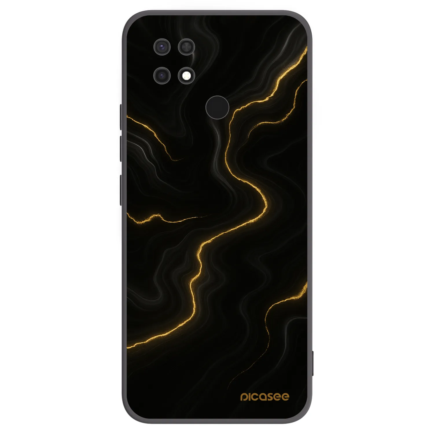 Picasee Xiaomi Redmi 10C Hülle - Schwarzes Silikon - Thunder