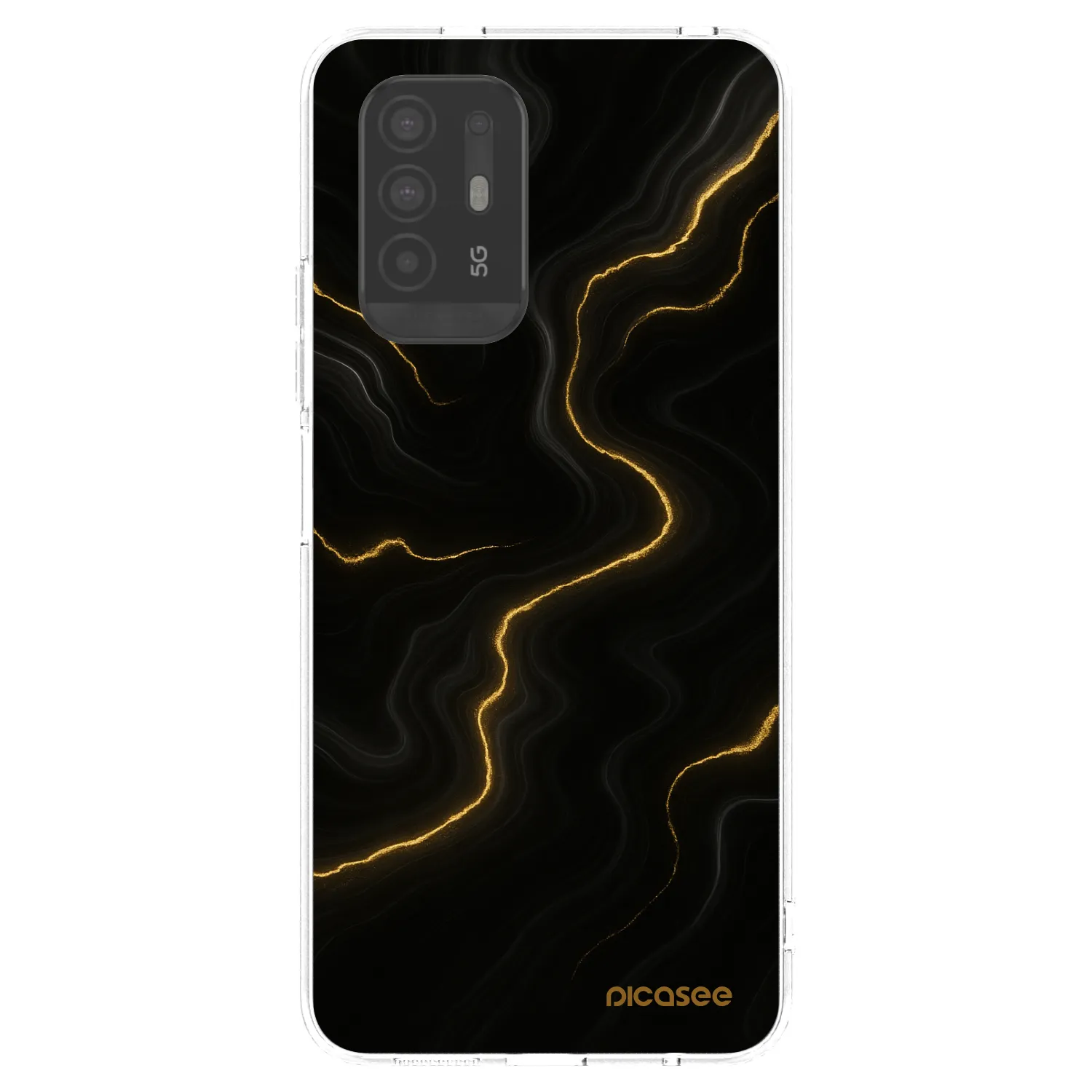 Picasee OPPO A94 5G Hülle - Transparentes Silikon - Thunder