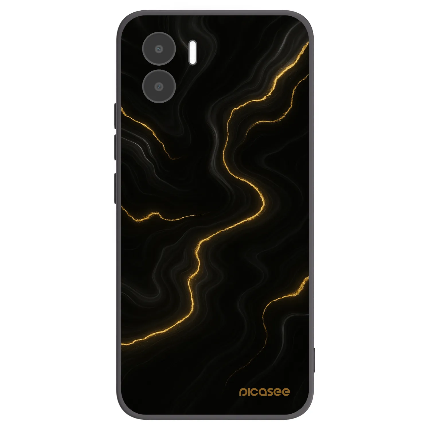 Picasee Xiaomi Redmi A1 Hülle - Schwarzes Silikon - Thunder