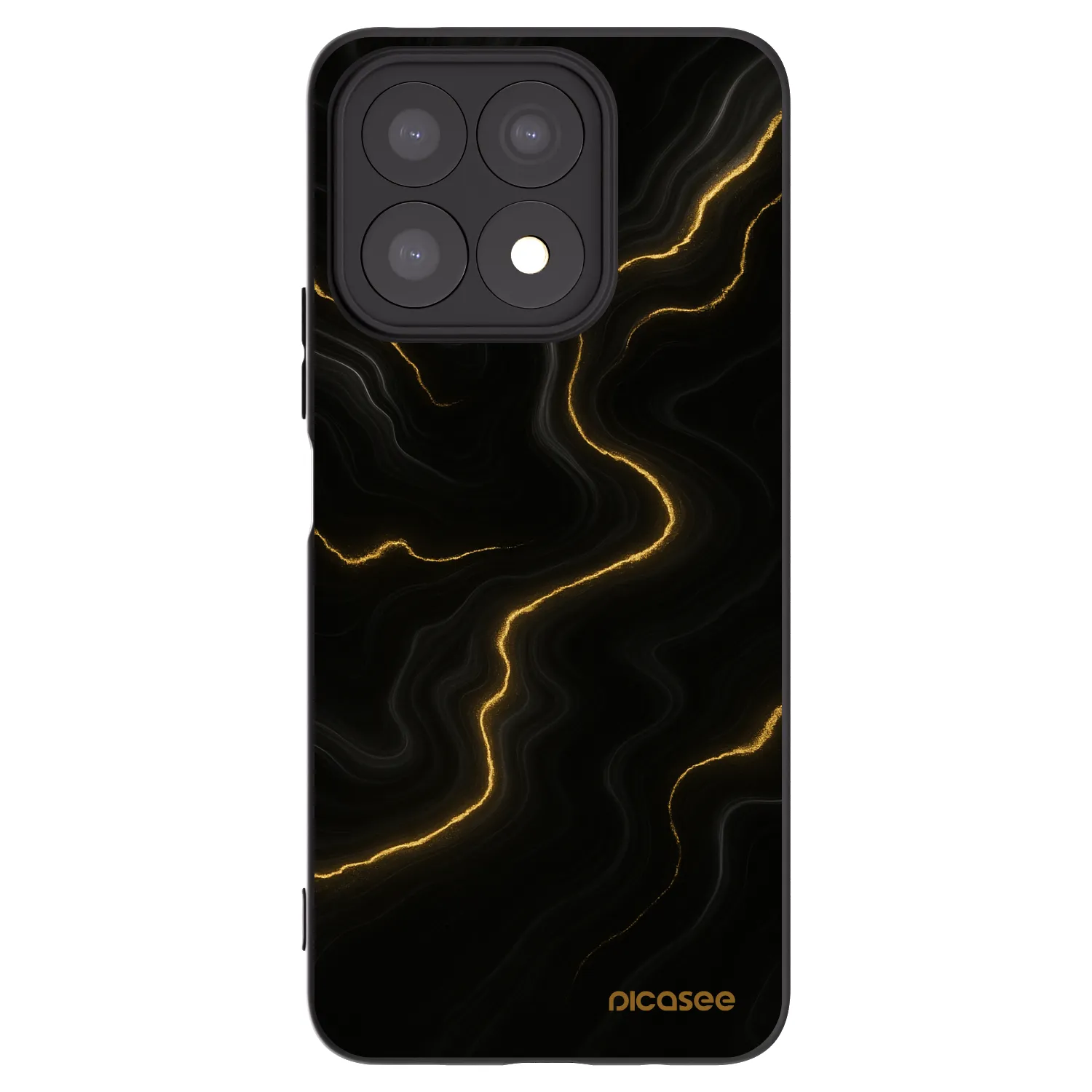 Picasee Honor X8a Hülle - Schwarzes Silikon - Thunder