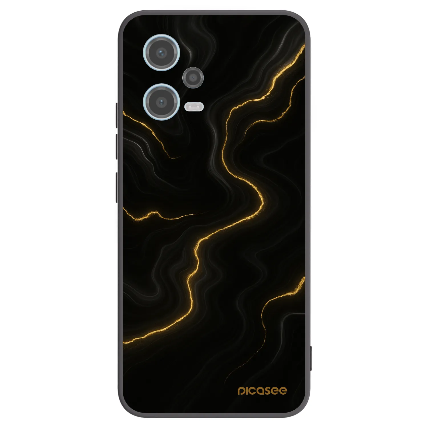 Picasee Xiaomi Redmi Note 12 5G Hülle - Schwarzes Silikon - Thunder