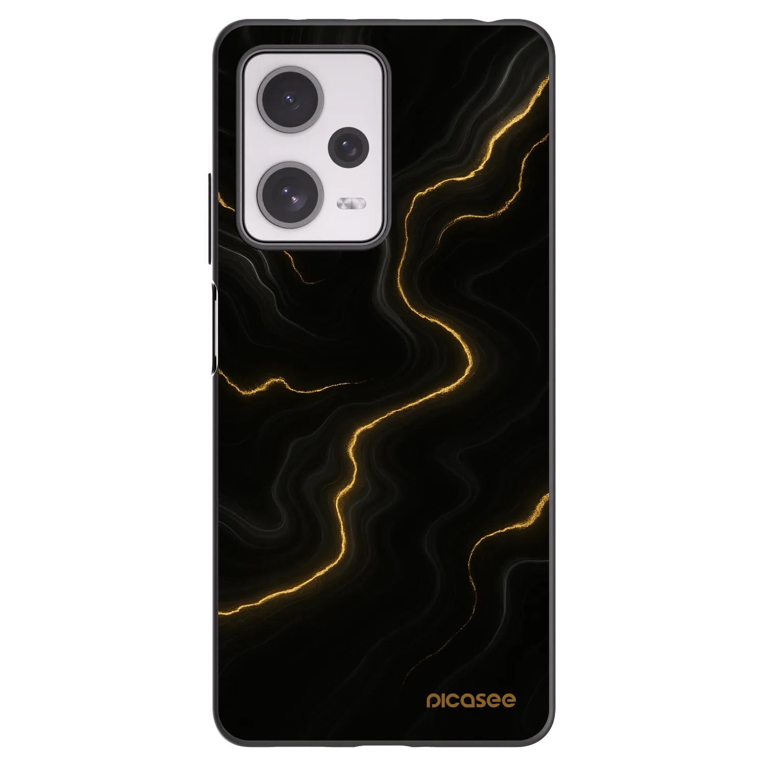 Picasee Xiaomi Redmi Note 12 Pro+ 5G Hülle - Schwarzes Silikon - Thunder