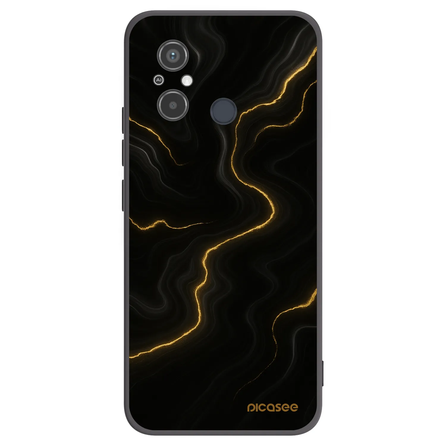 Picasee Xiaomi Redmi 12C Hülle - Schwarzes Silikon - Thunder