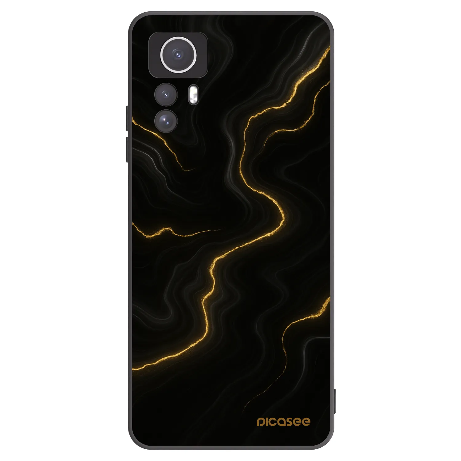 Picasee Xiaomi Redmi Note 12S Hülle - Schwarzes Silikon - Thunder